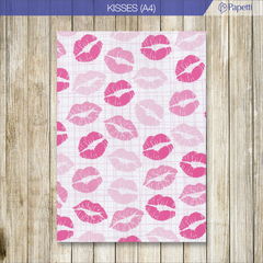 Papel Estampado - Kisses - A4 en 90g x 20 u