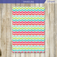 Papel Estampado - Waves - A4 en 90g x 20 u