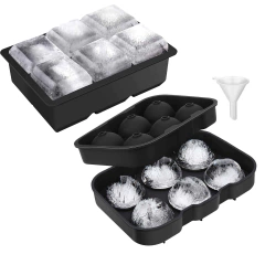 Combo cubetera de silicona 6 esferas + 6 cubos