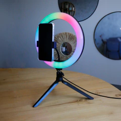 Aro De Luz Led 30 Cm Con Trípode de Mesa 19cm Ionify AuraMobile 12 RGB en internet