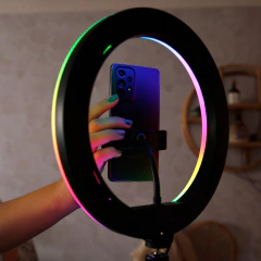 Aro De Luz Led 30 Cm Con Trípode 2 Metros Ionify AuraMobile 12 RGB - tienda online