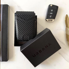 Billetera Ionify Urbana Edge Carbon con Gatillo