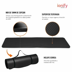 Imagen de Mat de Yoga 10mm Ionify Heavymat - NBR - Pilates Fitness Gym Entrenamiento