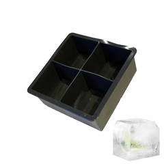Cubetera de silicona para 4 cubos de hielo de 6cm