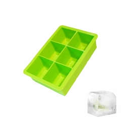 Cubetera de silicona para 6 cubos de hielo de 5cm