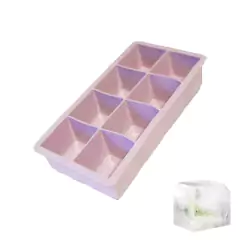 Cubetera de silicona para 8 cubos de hielo de 5cm