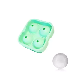 Cubetera de silicona con tapa para formar 4 esferas de 4,5cm