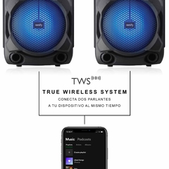 COMBO 2 Parlantes Loud 8 KRK TWS con USB, Radio FM y Microfono - comprar online