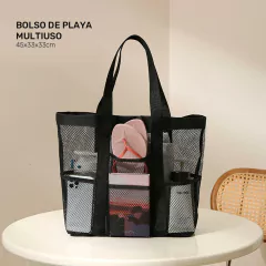 Bolso de playa Ionify UR Beach Negro Malla Red - comprar online