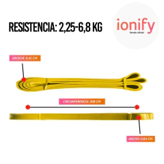 Imagen de Combo Super Banda Elastica Stretch Xl Dominadas Resistencia Baja