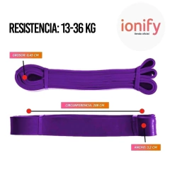 Super Banda Elastica Stretch XL Violeta Resistencia Media Alta Dominadas - comprar online
