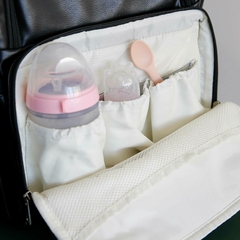 Mochila Maternal Ionify Ur Classic Negra Cambiador Porta Mamadera - tienda online