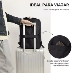 Mochila Ionify Urbana Style Negra Puerto Usb Impermeable - Ionify | Tienda oficial