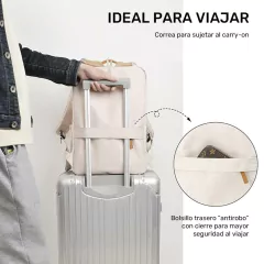 Mochila Ionify Urbana Style Crema Puerto Usb Impermeable - Ionify | Tienda oficial