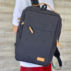 Mochila Ionify Urbana Style Gris Puerto Usb Impermeable - comprar online