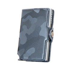 Billetera Ionify Urbana Camo con Gatillo y Protección RFID Gris - comprar online