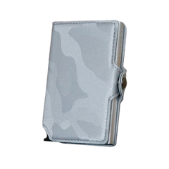 Billetera Ionify Urbana Camo con Gatillo y Protección RFID Gris Claro - comprar online