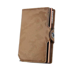 Billetera Ionify Urbana Camo con Gatillo y Protección RFID Marron
