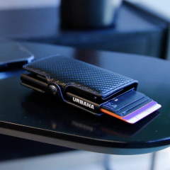 Billetera Ionify Urbana Carbon con Gatillo y Protección RFID - comprar online