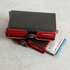 Billetera Ionify Urbana Carbon Red con Gatillo y Protección RFID - comprar online