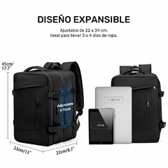 Mochila para viaje Ionify Urbana Exclusive Lila Impermeable Puerto Usb - comprar online