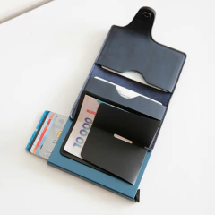 Billetera Ionify Urbana W con Gatillo y Protección RFID Azul - tienda online