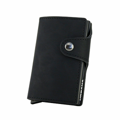 Billetera Ionify Urbana W con Gatillo y Protección RFID Negra