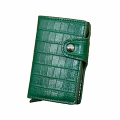 Billetera Ionify Urbana W con Gatillo y Protección RFID Croc Verde - comprar online