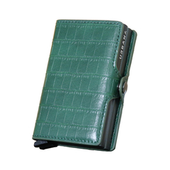 Billetera Doble Ionify Urbana W XL con Gatillo y Protección RFID Croc Verde - comprar online