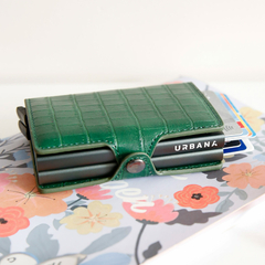 Billetera Doble Ionify Urbana W XL con Gatillo y Protección RFID Croc Verde - Ionify | Tienda oficial