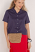 CAMISA CROPPED LINHO Marinho