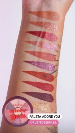 RUBY ROSE- ADORE YOU PALETA DE 9 SOMBRAS + 1 ILUMINADOR en internet