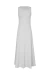 Vestido Longo Canelado Sem Manga - Cinza Mescla