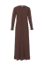 Maxi Cardigan Canelado - Dark Brown - comprar online
