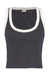 Camiseta Canelada - Preto/Branco