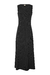 Vestido Longo Canelado Sem Manga - Preto