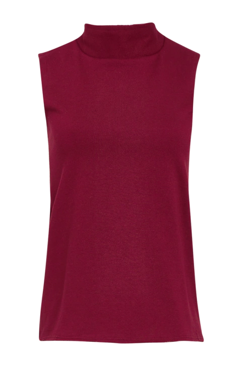 Blusa Moletinho sem Manga - Vinho