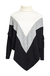 Poncho Moletom - Off White / Cinza Mescla / Preto