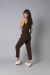 Calça Skinny Moletinho - Dark Brown - comprar online
