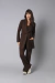 Calça Reta Moletinho - Dark Brown - comprar online