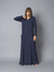 Imagem do Maxi Cardigan Canelado - Azul Marinho