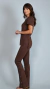 Calça Flare Botões - Marrom - comprar online
