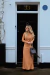 Vestido Longo Manga Comprida Canelado - Caramelo