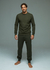 Calça Masculina com Punho na Barra - Verde Musgo - comprar online