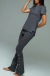 Calça Flare Botões - Cinza Chumbo - comprar online