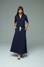 Saia Midi em Moletinho - Azul Marinho - comprar online