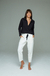 Calça Skinny Moletinho - Off White na internet