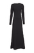 Vestido Longo Manga Comprida Canelado - Preto na internet