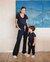 Calça em Moletinho Kids - Azul Marinho - loja online