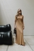Vestido Longo Manga Comprida Canelado - Caramelo - loja online